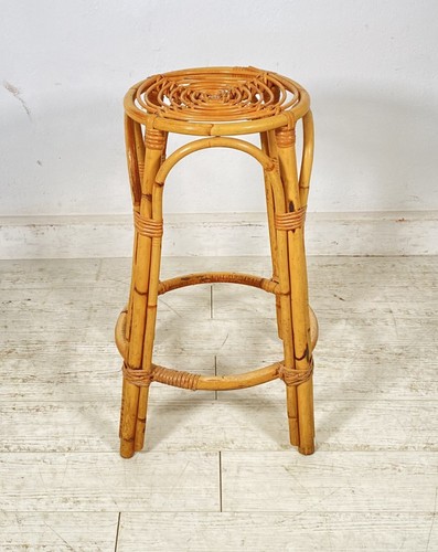 Sgabello rotondo rattan - in,