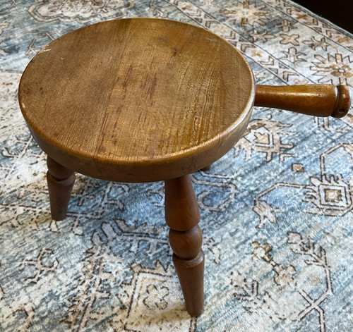 Vintage milking stool with - vintage,