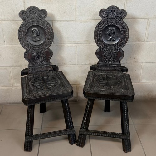 Antica coppia sedie legno - antica,